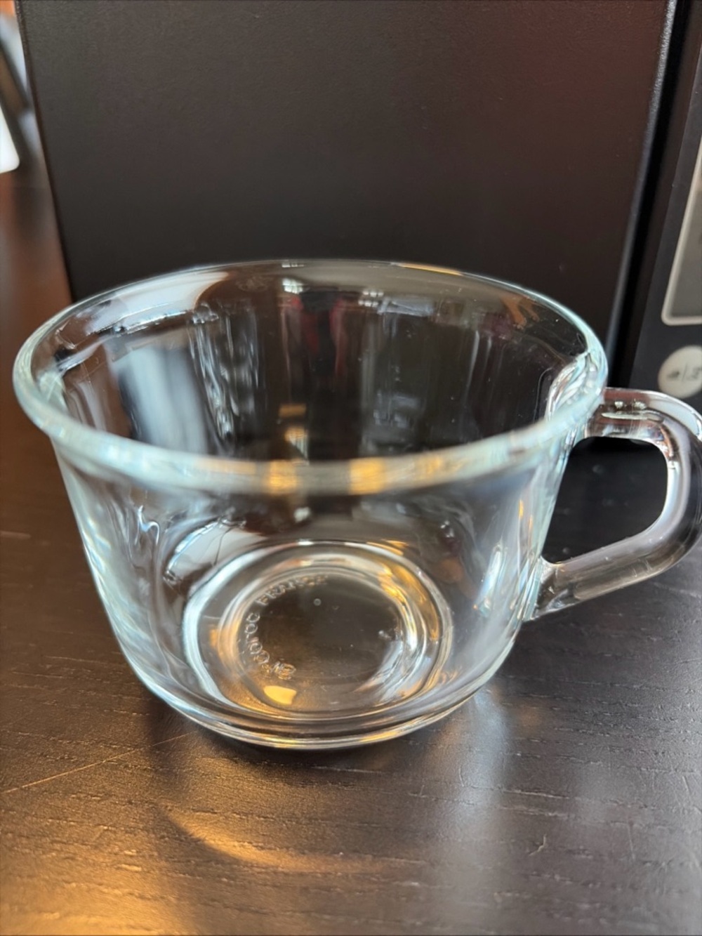 Arcoroc France ‘Classique’ clear Tea Cups Vintage Set of 2